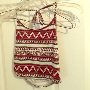 Aztec halter crop top
